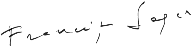 Signature de Françoise Sagan